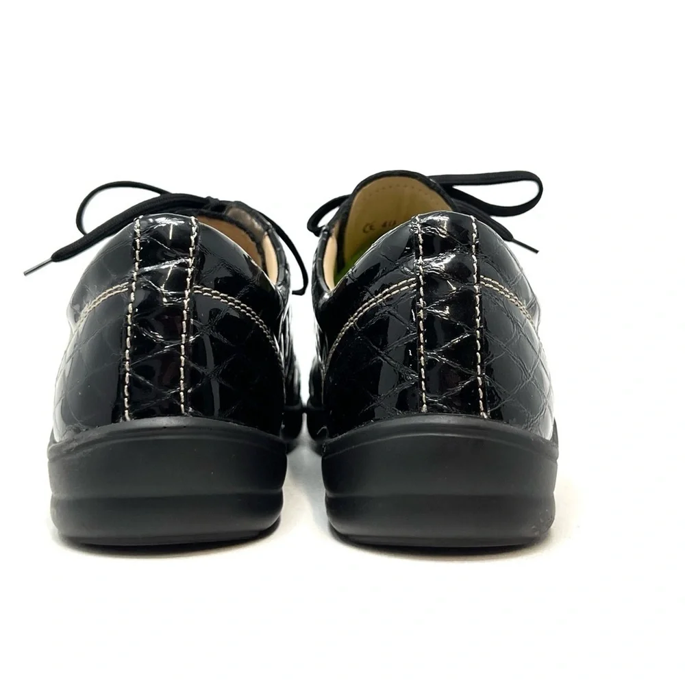 Finn Comfort Shoes Women’s Soho Sneaker Euro Size 40 = US 9-9.5 Black Patent EUC